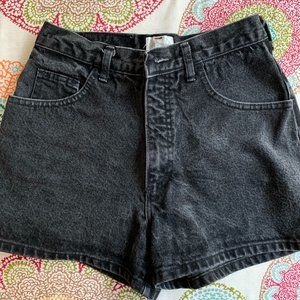Black Vintage High-Waisted Jean Shorts